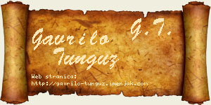 Gavrilo Tunguz vizit kartica